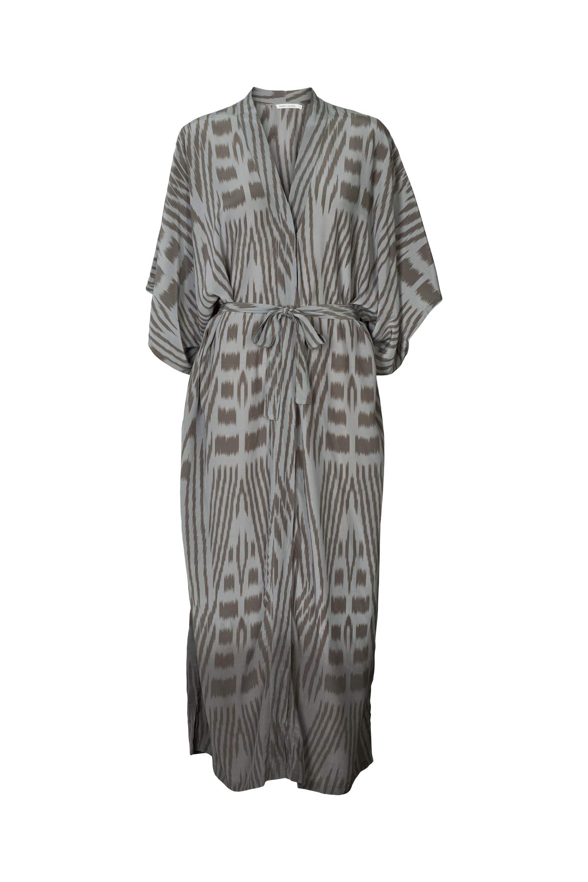 Alesandra - Ombre ikat kimono dress I Asphalt combo Asphalt combo O/S 8 - Rabens Saloner
