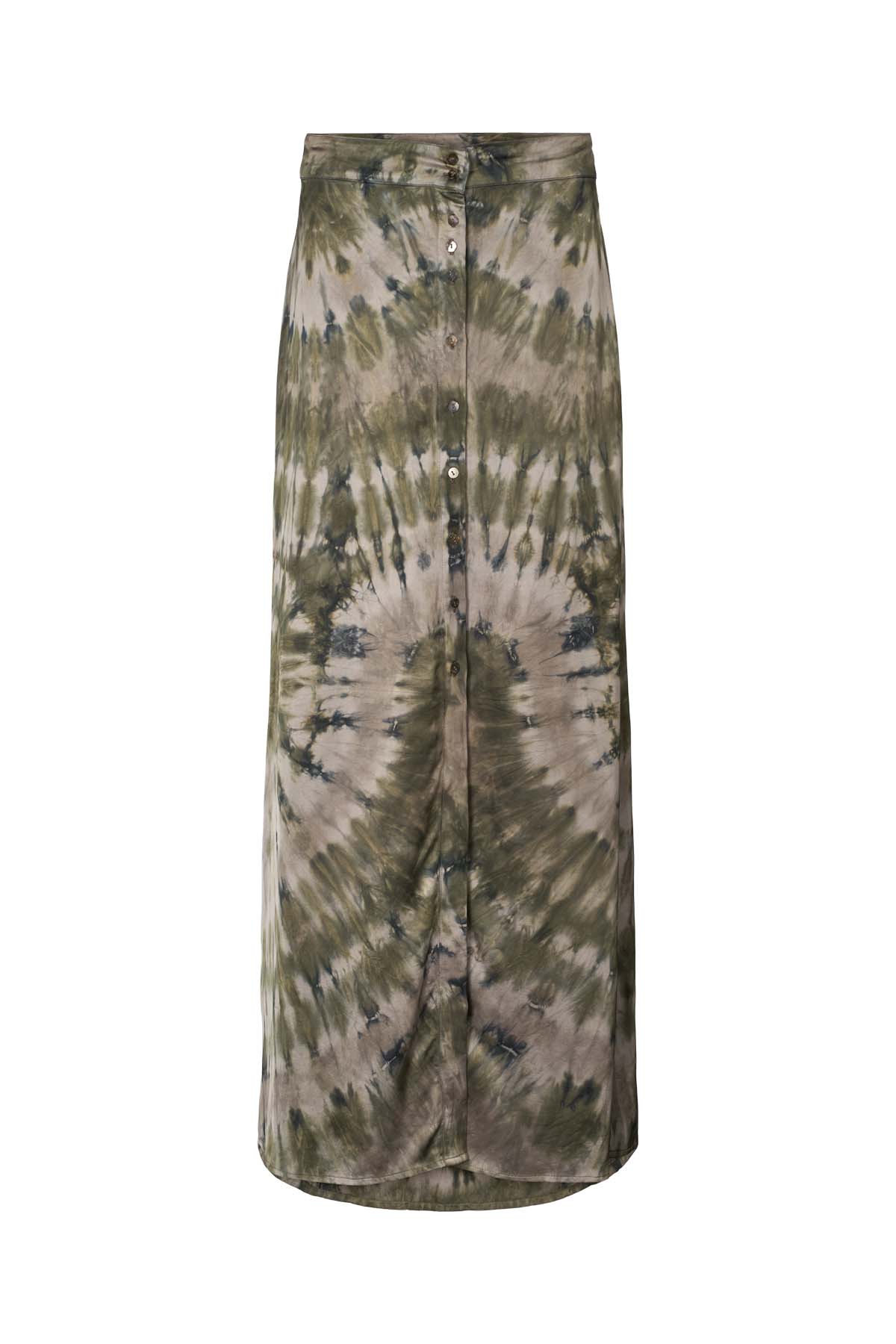 Henriette - Lava button skirt I Grey green combo Grey green combo XS 1 - Rabens Saloner