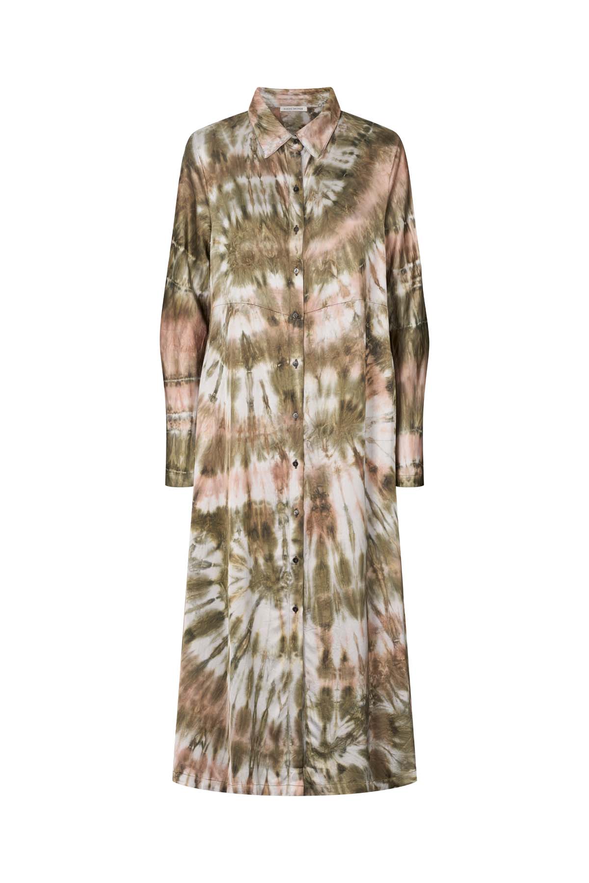 Vija - Lava button dress I Rust combo 4 - Rabens Saloner