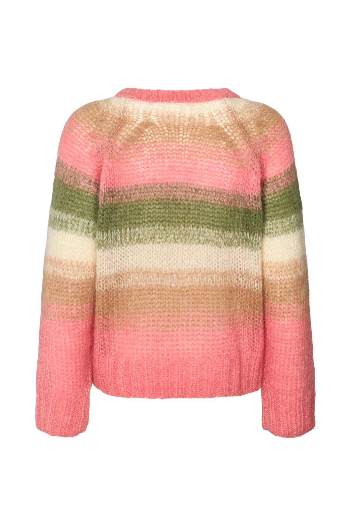 Jasmin - Blurred yarn boxy sweater I Pink combo 5 - Rabens Saloner