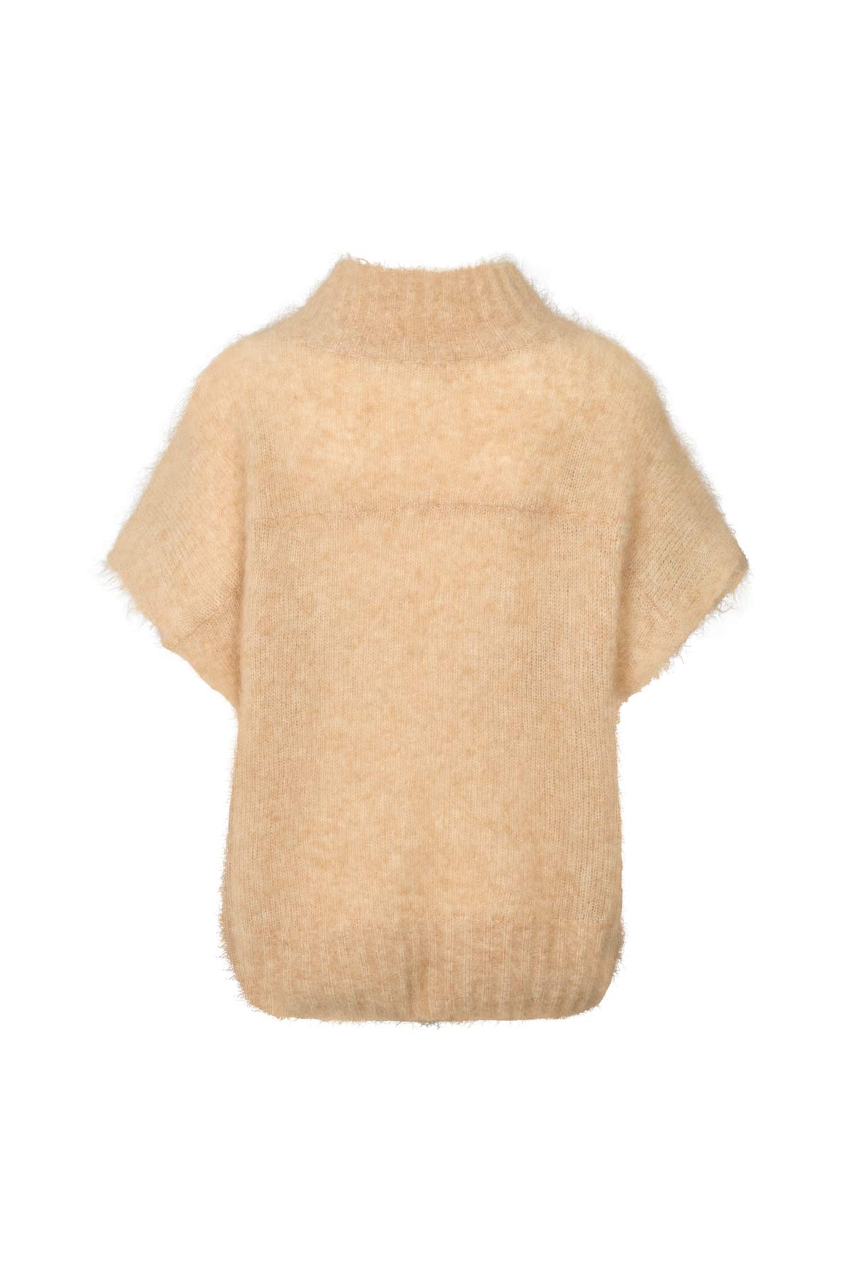 Asna - Superlight knit tunic top I Light camel 5 - Rabens Saloner
