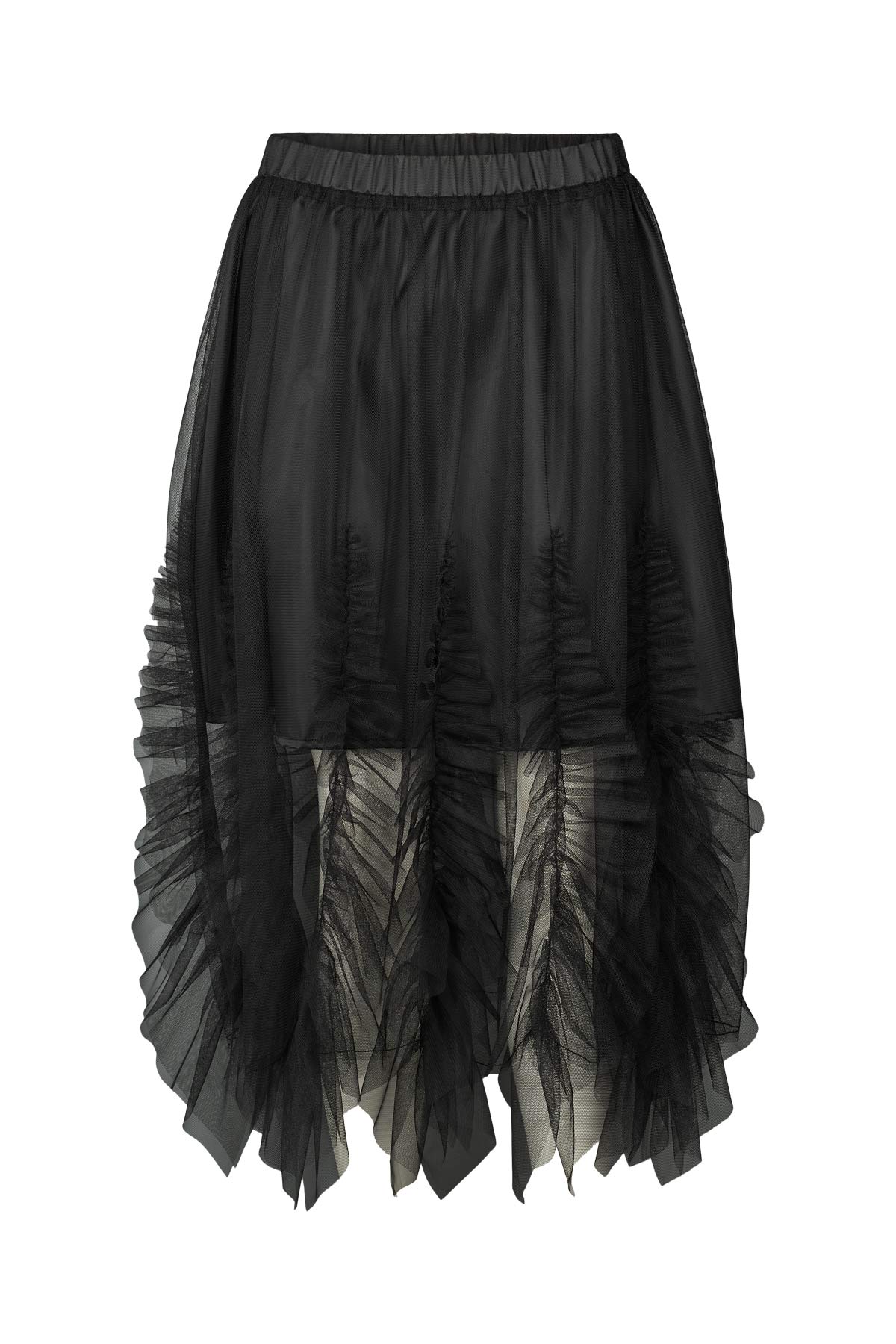 Glenda - Frilly tulle skirt I Black Black XS 10 - Rabens Saloner