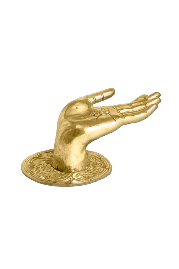 Brass open hand  - Rabens Apartment I Gold plated Gold plated L: 17 cm H: 10 cm  1 - Rabens Saloner