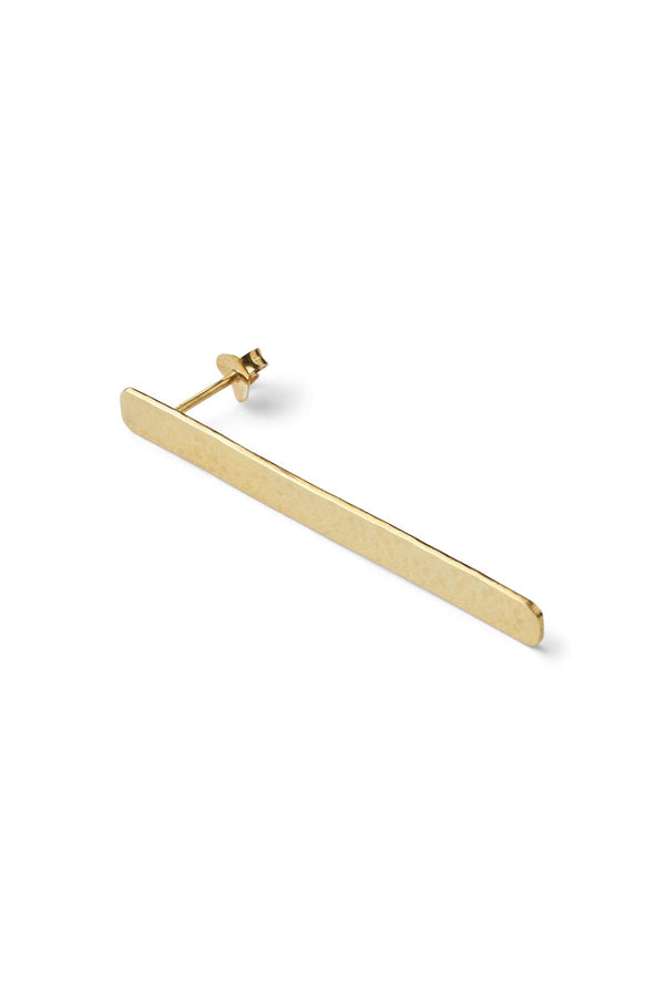 Nafsu - Hammered long earstick I Gold plated Gold plated   2 - Rabens Saloner