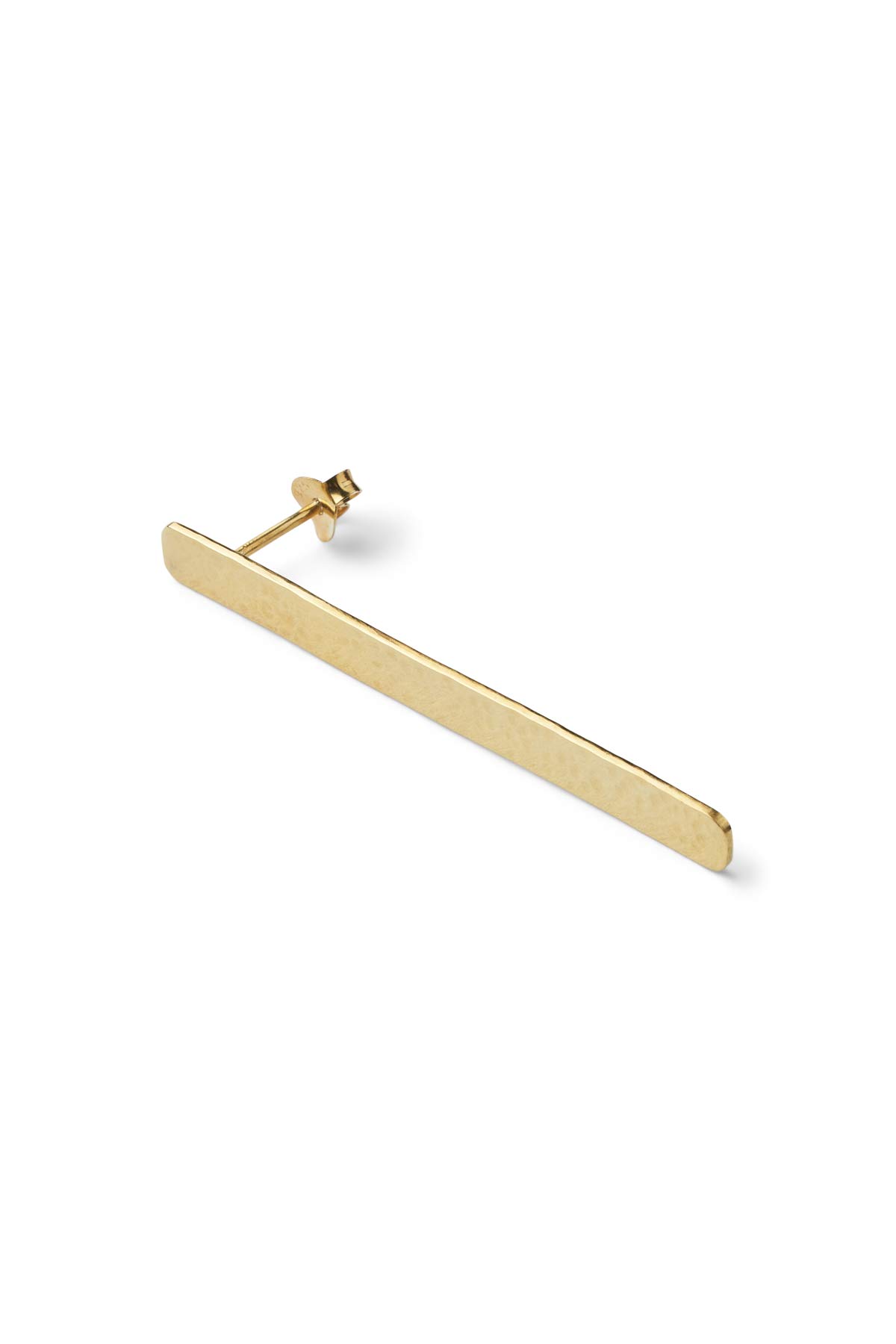 Nafsu - Hammered long earstick I Gold plated Gold plated 3 - Rabens Saloner