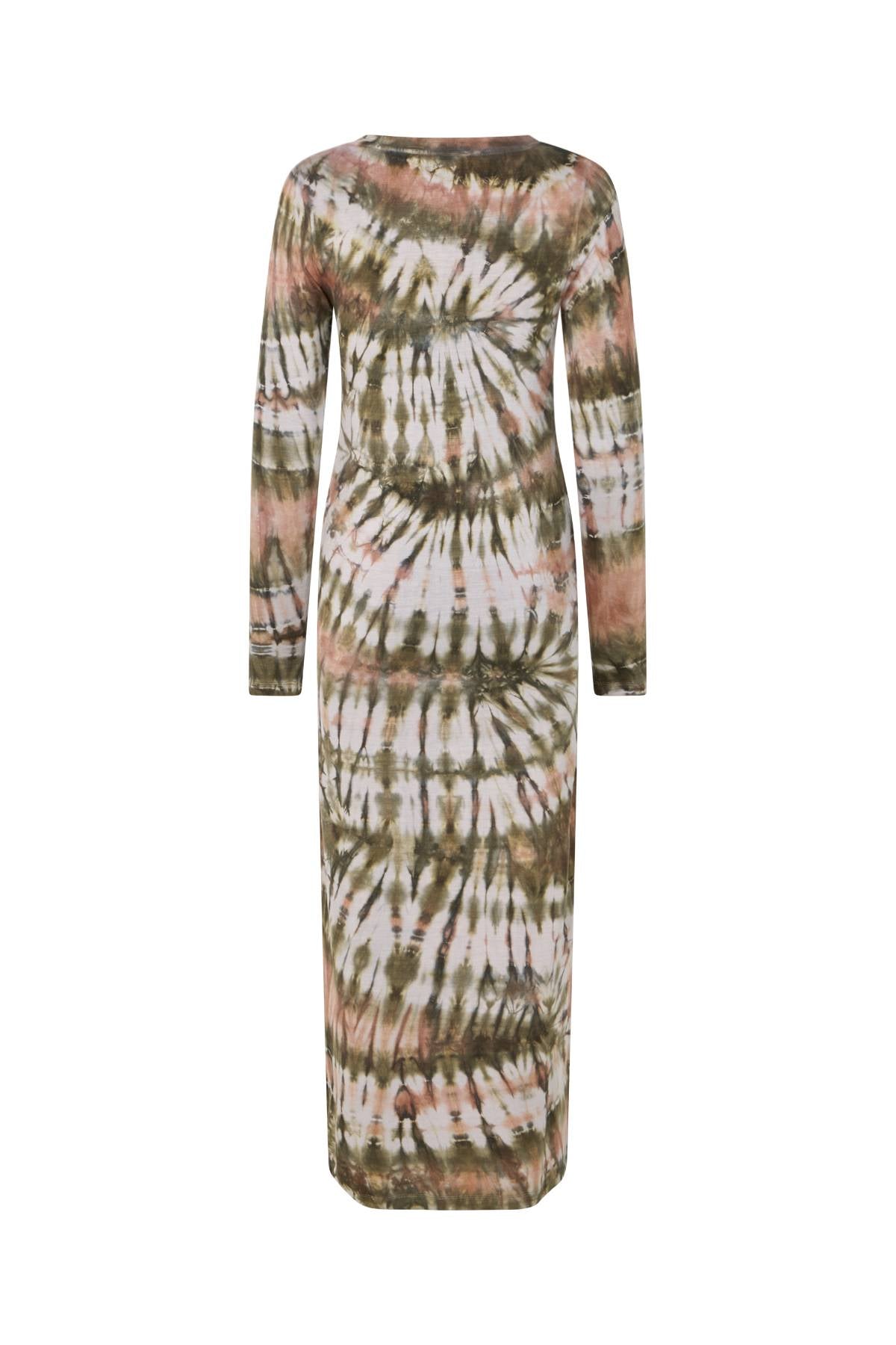 Simi - Lava long jersey dress I Rust combo 6 - Rabens Saloner