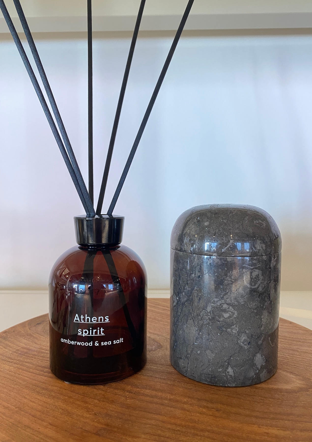 Medium Marble Jar with Lid - 13x8,5 cm I Dark Grey 3 - Rabens Saloner