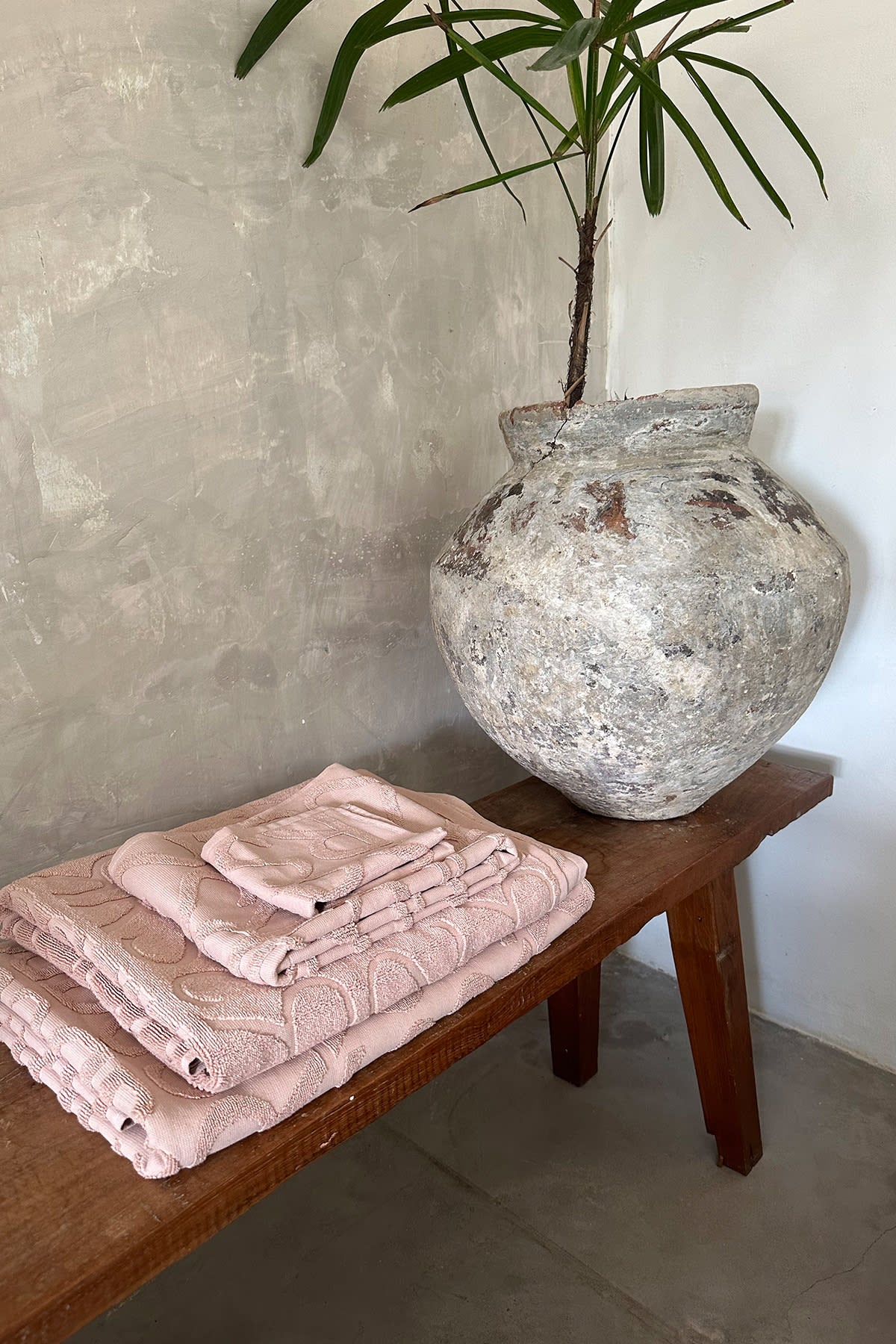 Monogram wash cloth - Wash cloth 30x30 cm I Rose 2 - Rabens Saloner