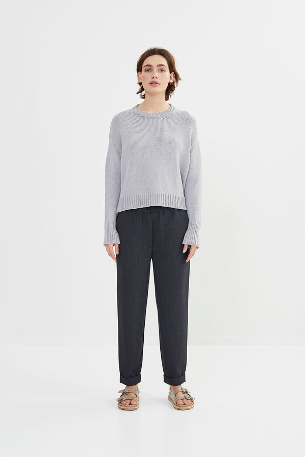 Francine - Light tailoring casual pants I Grey    1 - Rabens Saloner