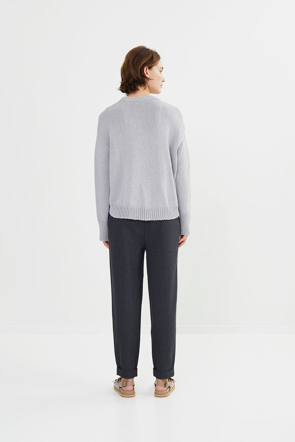 Francine - Light tailoring casual pants I Grey    2 - Rabens Saloner