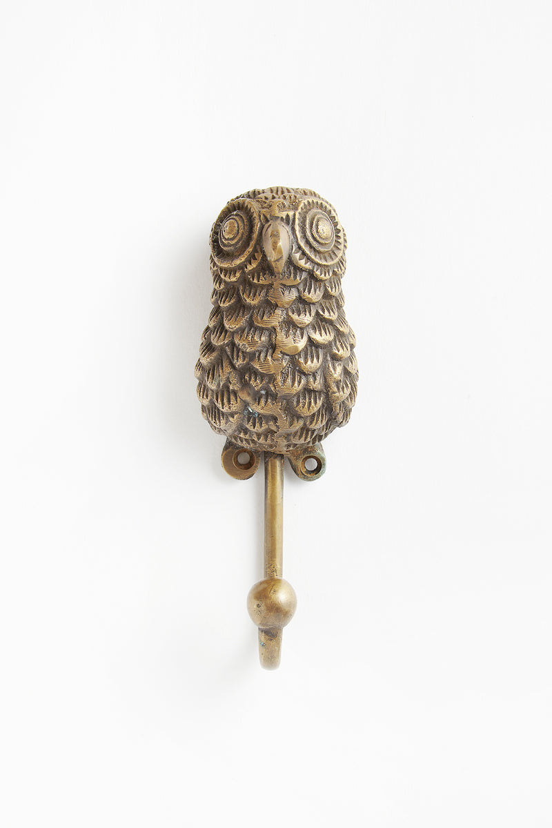 Owl brass hook - Hook 16 cm I Matte brass Matte brass L: 16 cm B: 6 cm  4 - Rabens Saloner