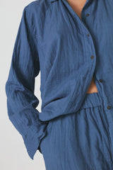 Besime - Cotton dbl shirt I Indigo    5 - Rabens Saloner