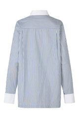 Babara - Monogram shirt I Indigo stripe    6 - Rabens Saloner
