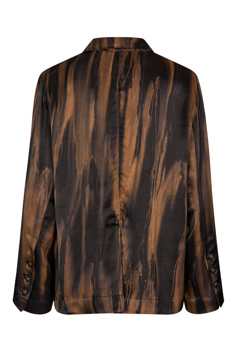 Abeera - Mottled cropped jacket I Latte combo    6 - Rabens Saloner