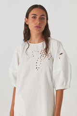 Idarose - Lotus lace dress I Off white    1 - Rabens Saloner
