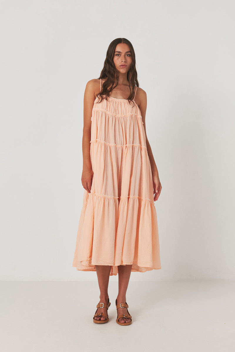 Kadie - Cotton string dress I Tangerine    1 - Rabens Saloner