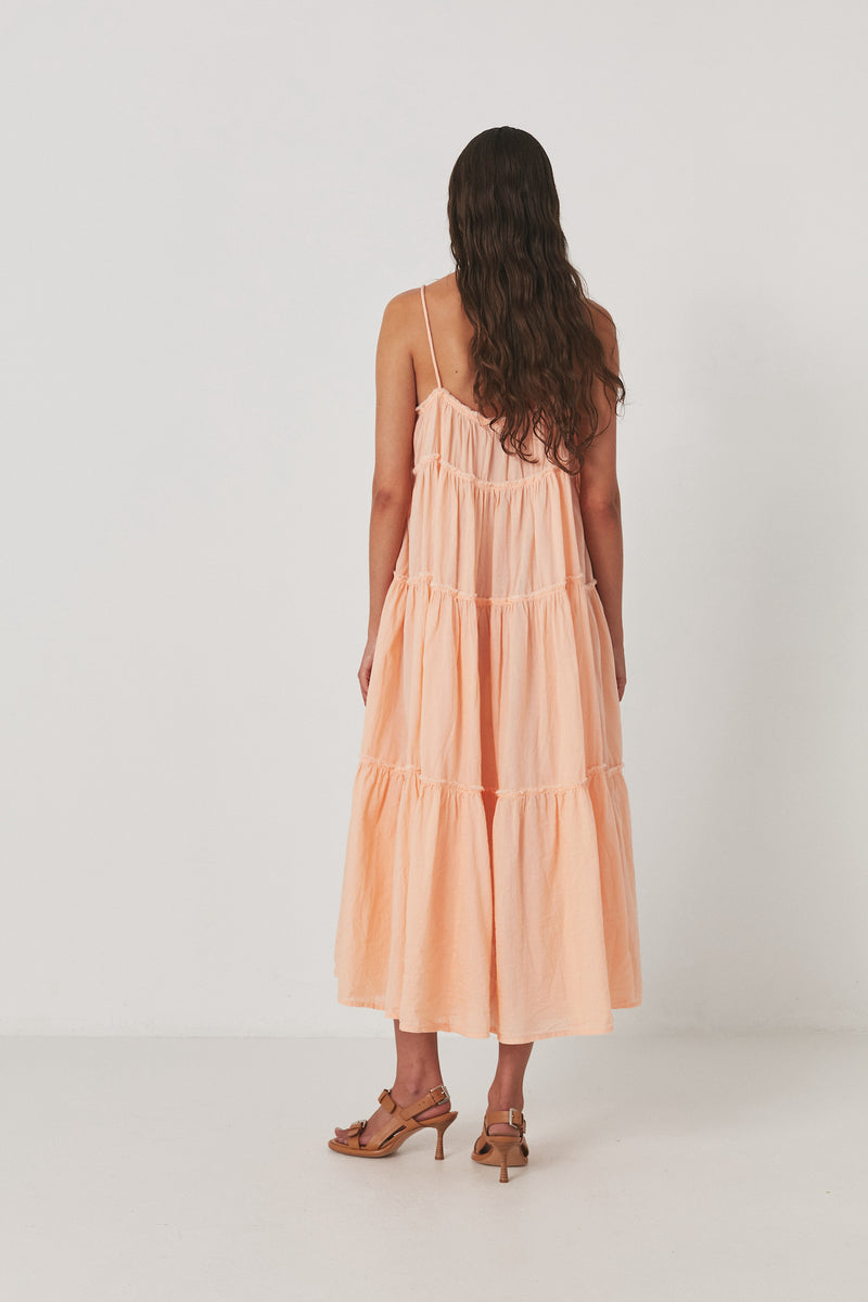 Kadie - Cotton string dress I Tangerine    2 - Rabens Saloner