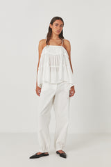 Iman - Lotus lace pants I Off white    4 - Rabens Saloner