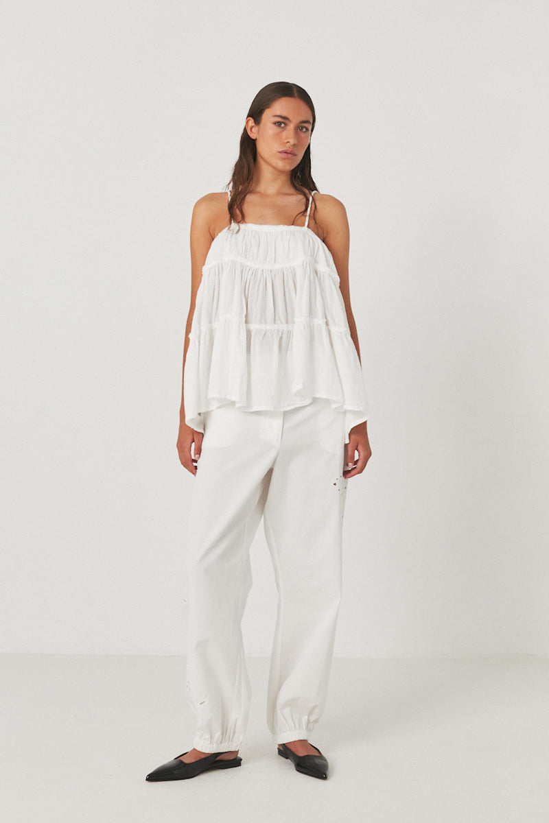 Iman - Lotus lace pants I Off white    4 - Rabens Saloner