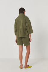 Katje - Canvas light jacket I Army    3 - Rabens Saloner