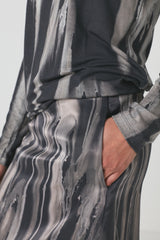 Xenia - Mottled LS tshirt I Grey combo    4 - Rabens Saloner