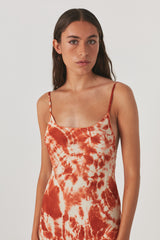 Keyla - Cosmo bias dress I Tangerine combo