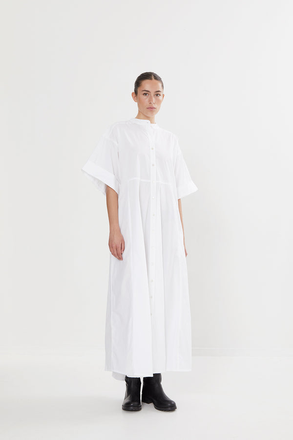 Susi - Poplin long kaftan I White    1 - Rabens Saloner