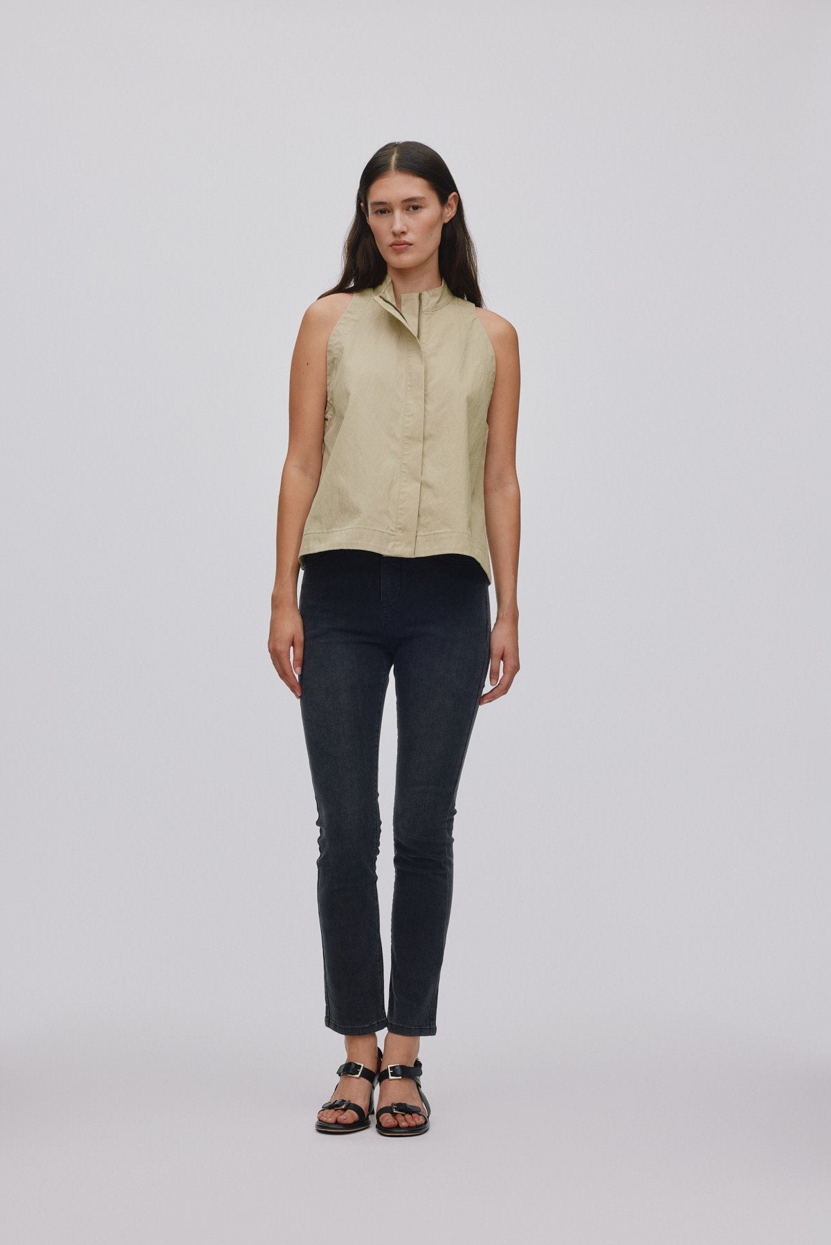 Kaley - Utility halter top I Sand 3 - Rabens Saloner