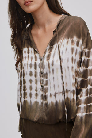 Ira - Frequency tie shirt I Dry mocca combo Dry mocca combo XS 4 - Rabens Saloner