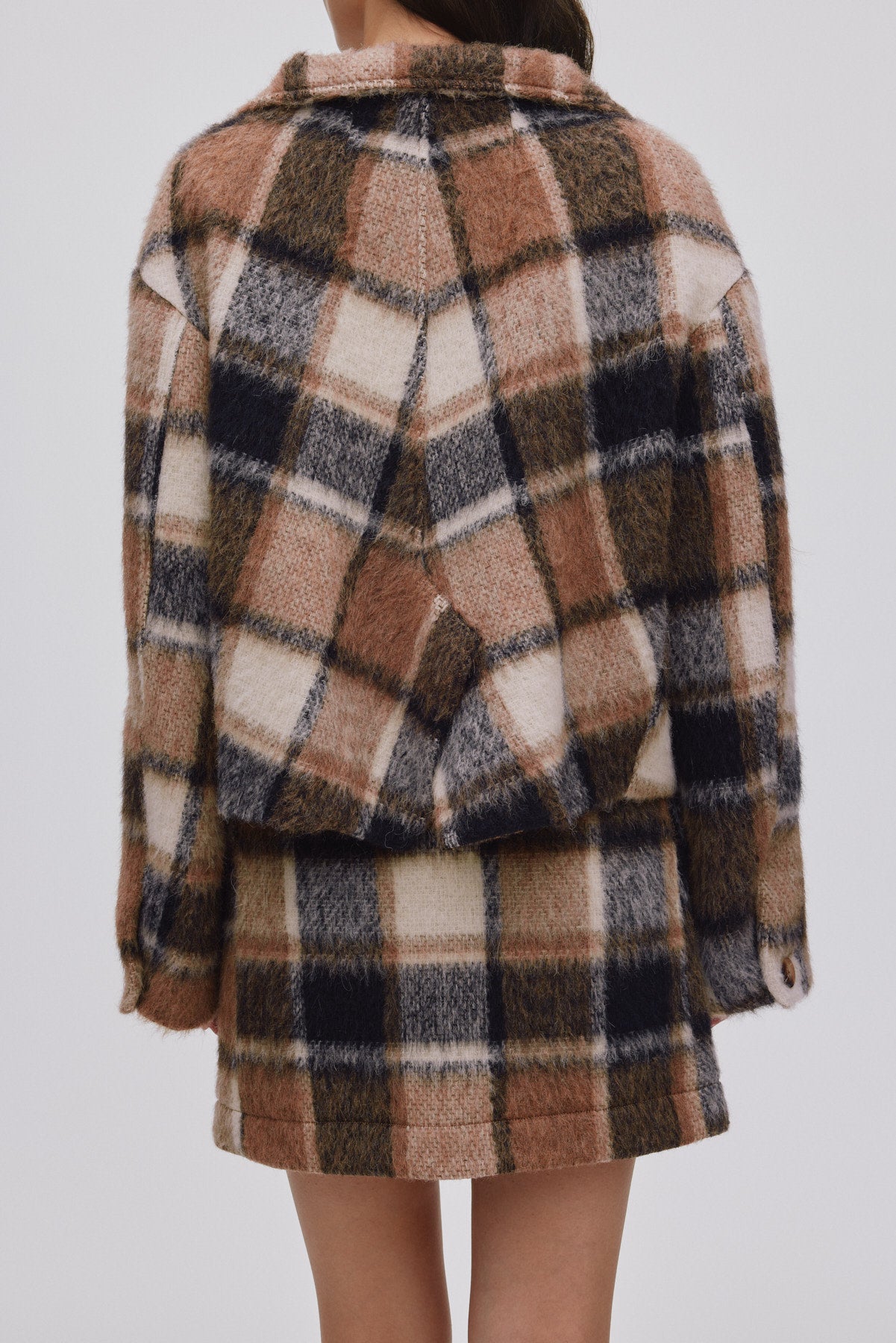 Ehsan - Jumbo check jacket I Brown check 6 - Rabens Saloner