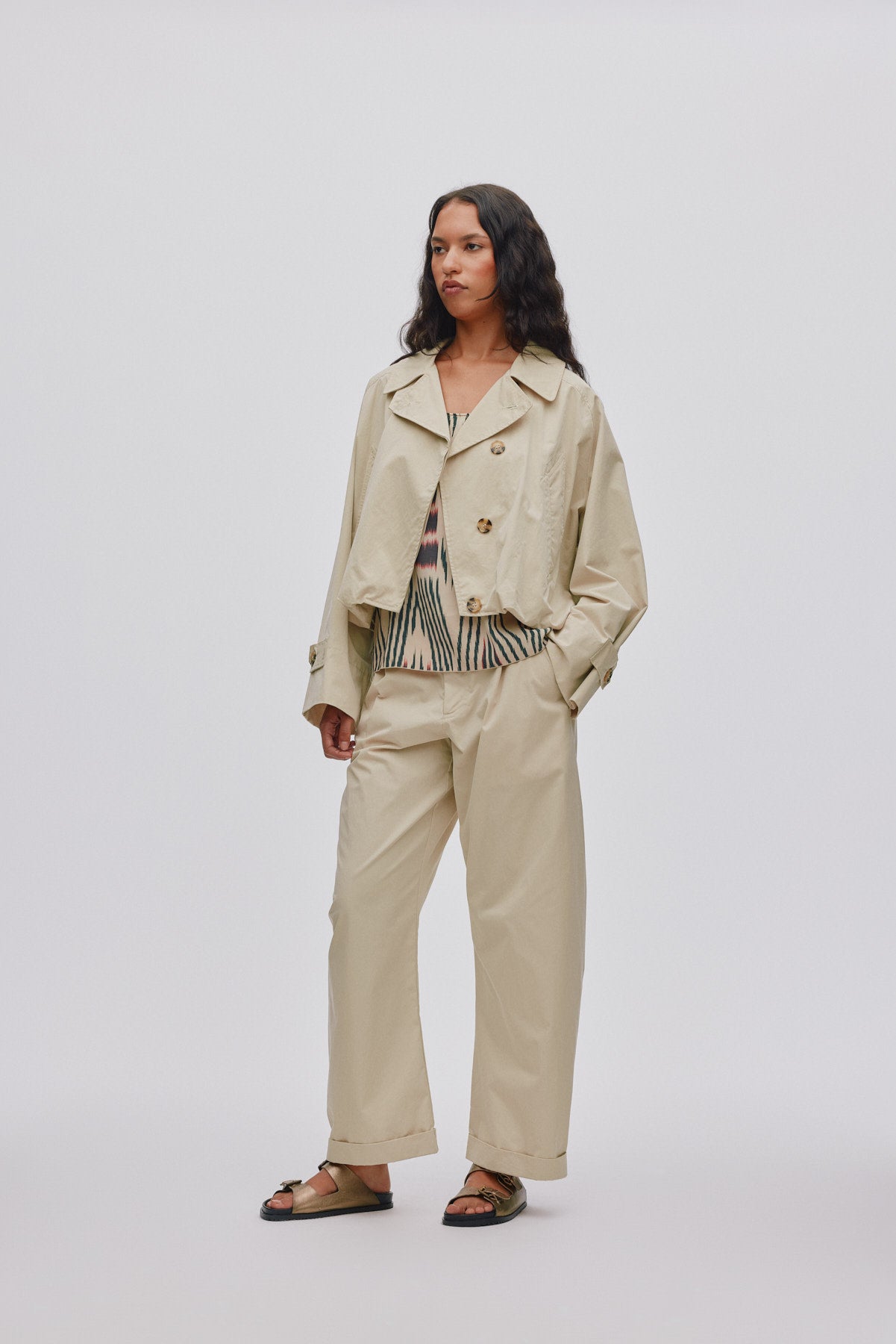 Tilla - Light fusion jacket I Sand 1 - Rabens Saloner