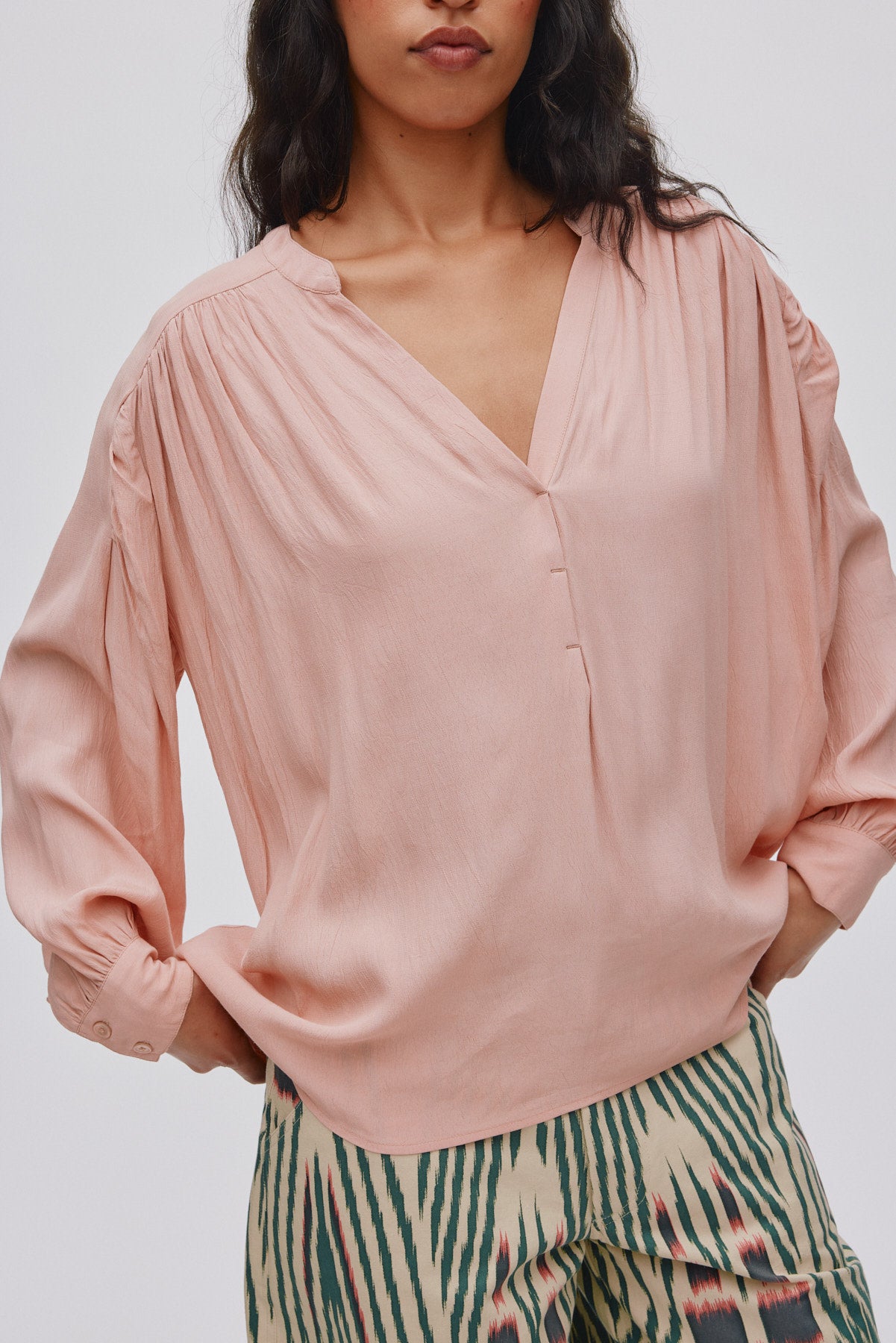 Meg - Sheer lace shirt I Blush 6 - Rabens Saloner
