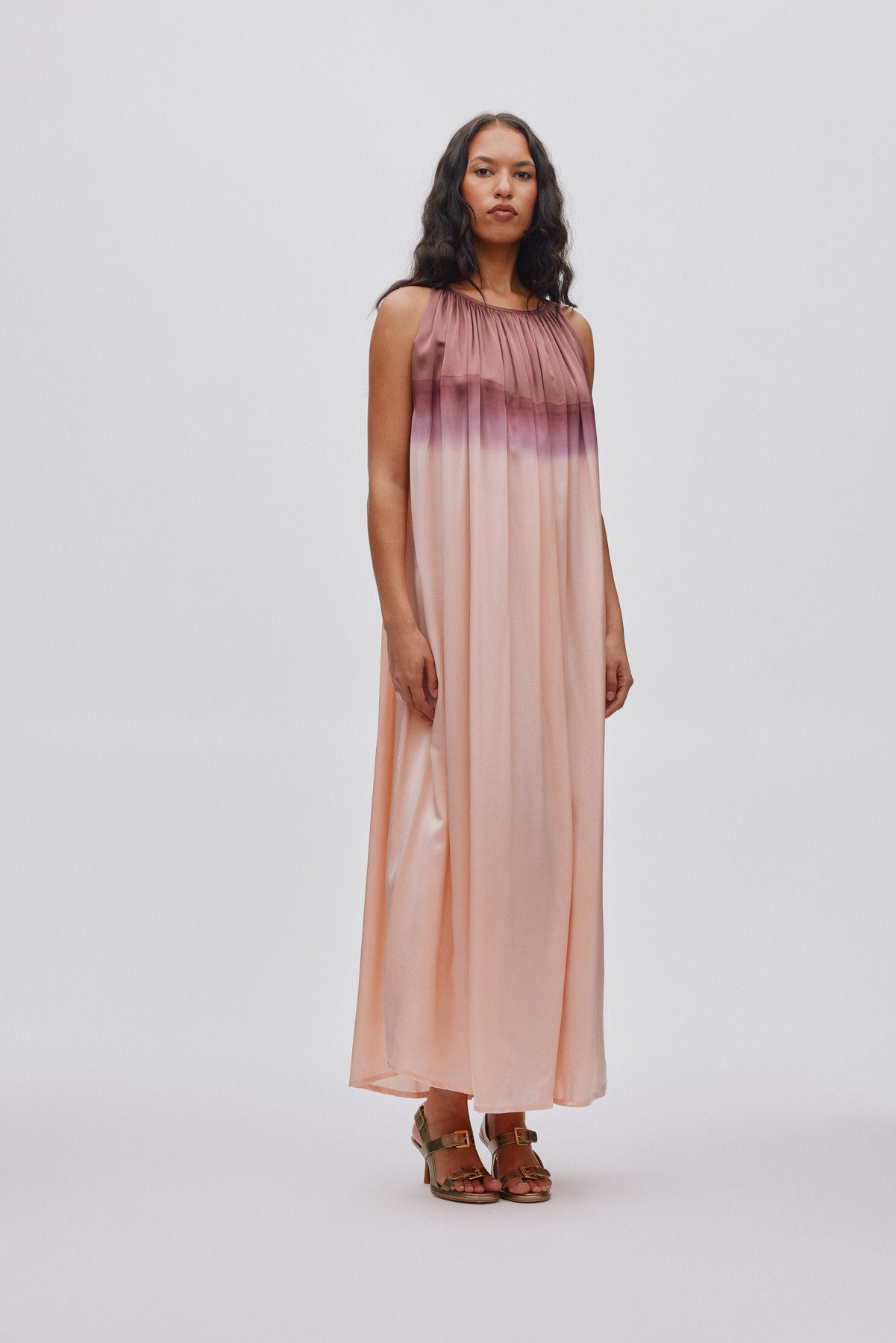 Sabah - Horizon gathered halter dress I Blush combo Blush combo XS/S 1 - Rabens Saloner