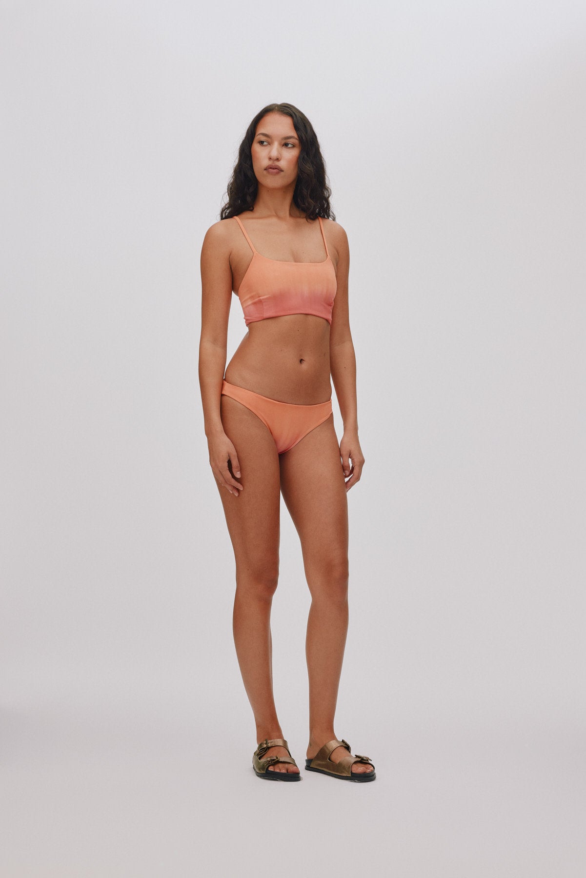 Rudy - Fusion bandeau string top I Cognac grey combo 3 - Rabens Saloner