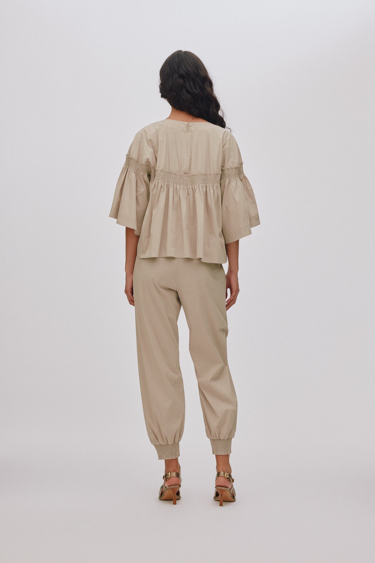 Efil - Papery frill sleeve top I Sidiment 4 - Rabens Saloner