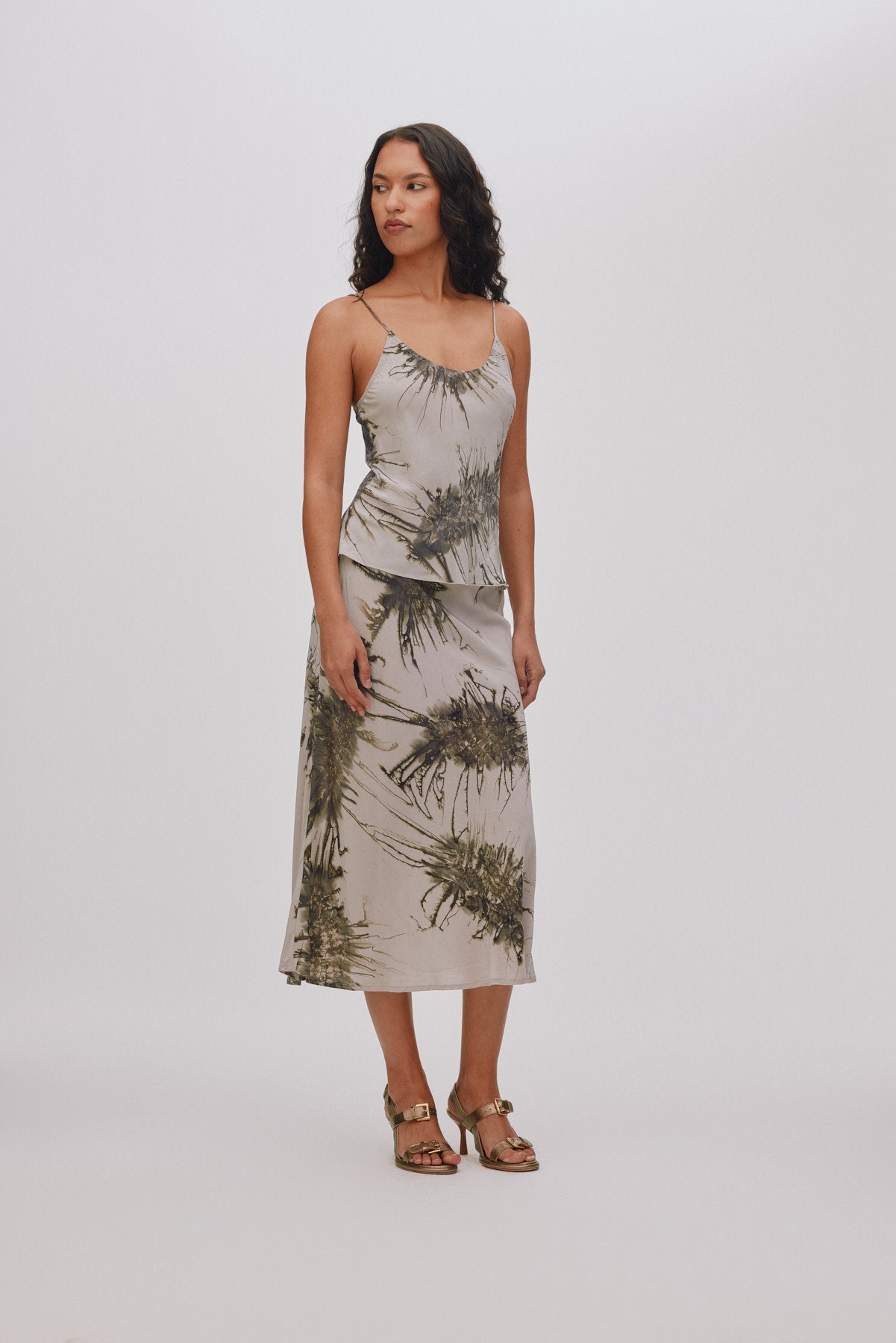 Elmi - Sea urchin crop bias skirt I Grey combo Grey combo XS 1 - Rabens Saloner