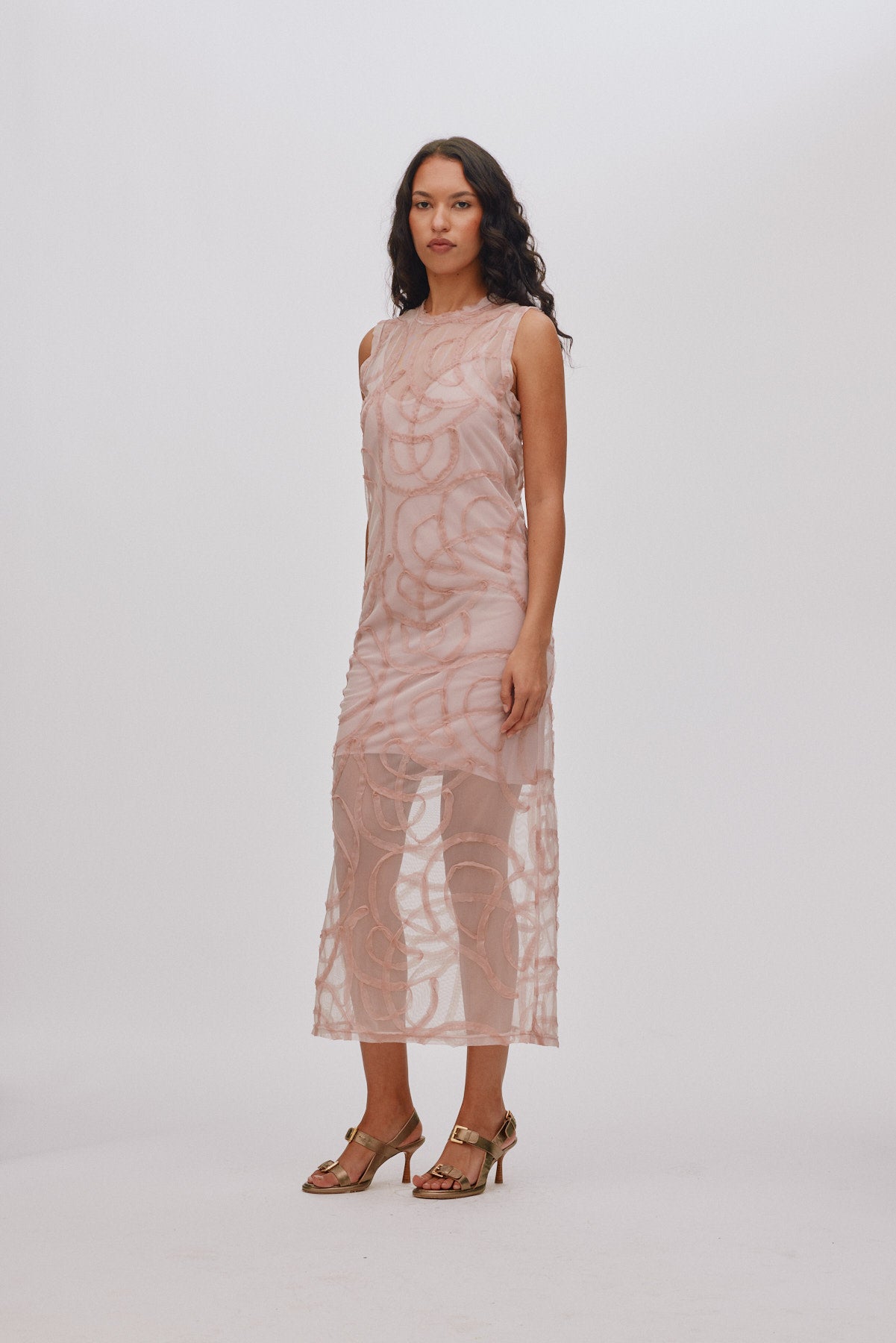 Vita - Scribble long dress I Blush 2 - Rabens Saloner
