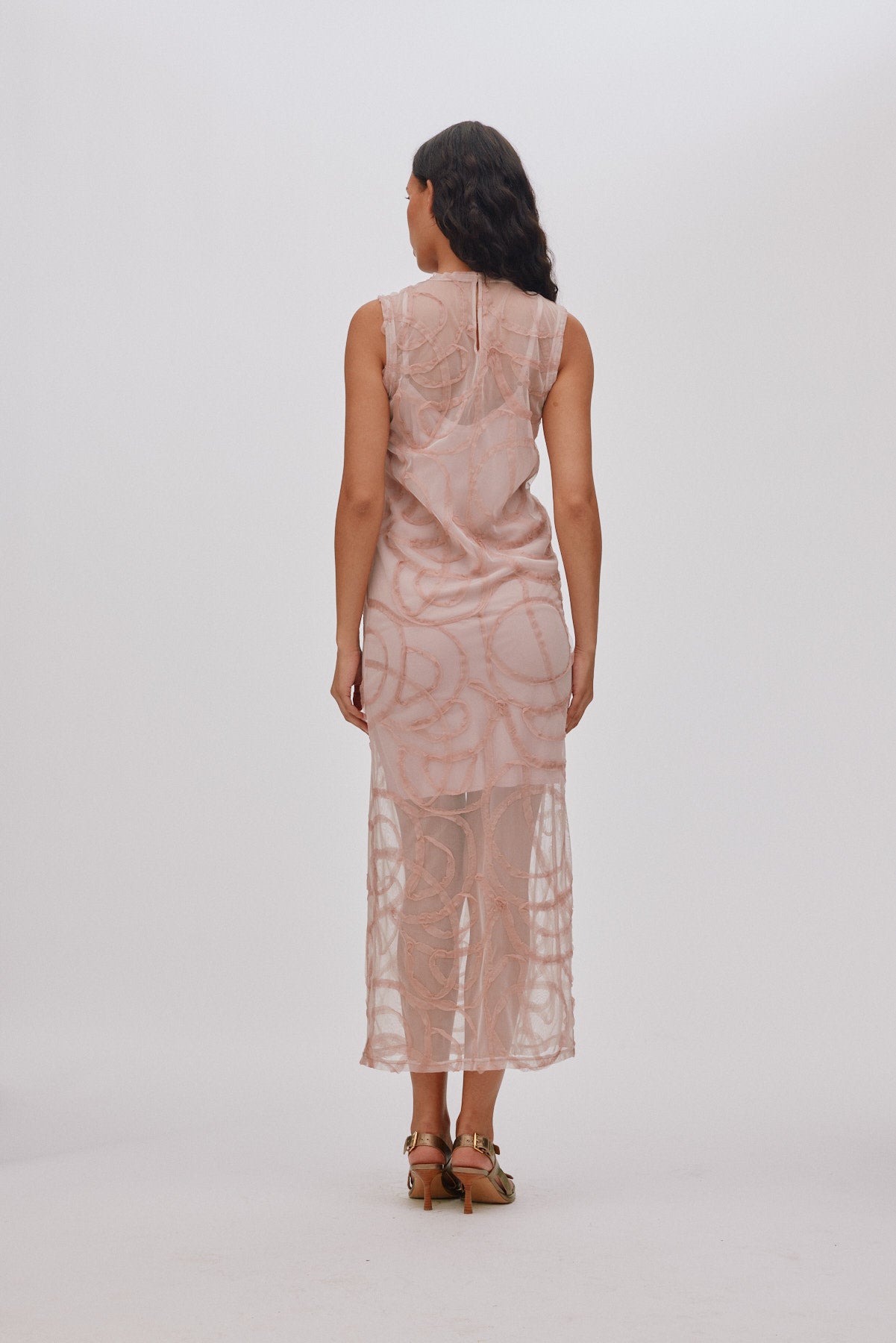 Vita - Scribble long dress I Blush 3 - Rabens Saloner