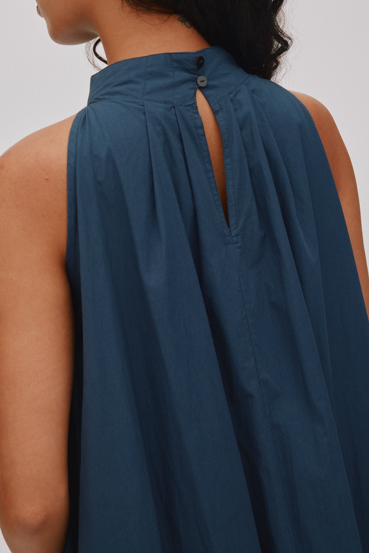 Annisa - Poplin full dress I Navy 4 - Rabens Saloner