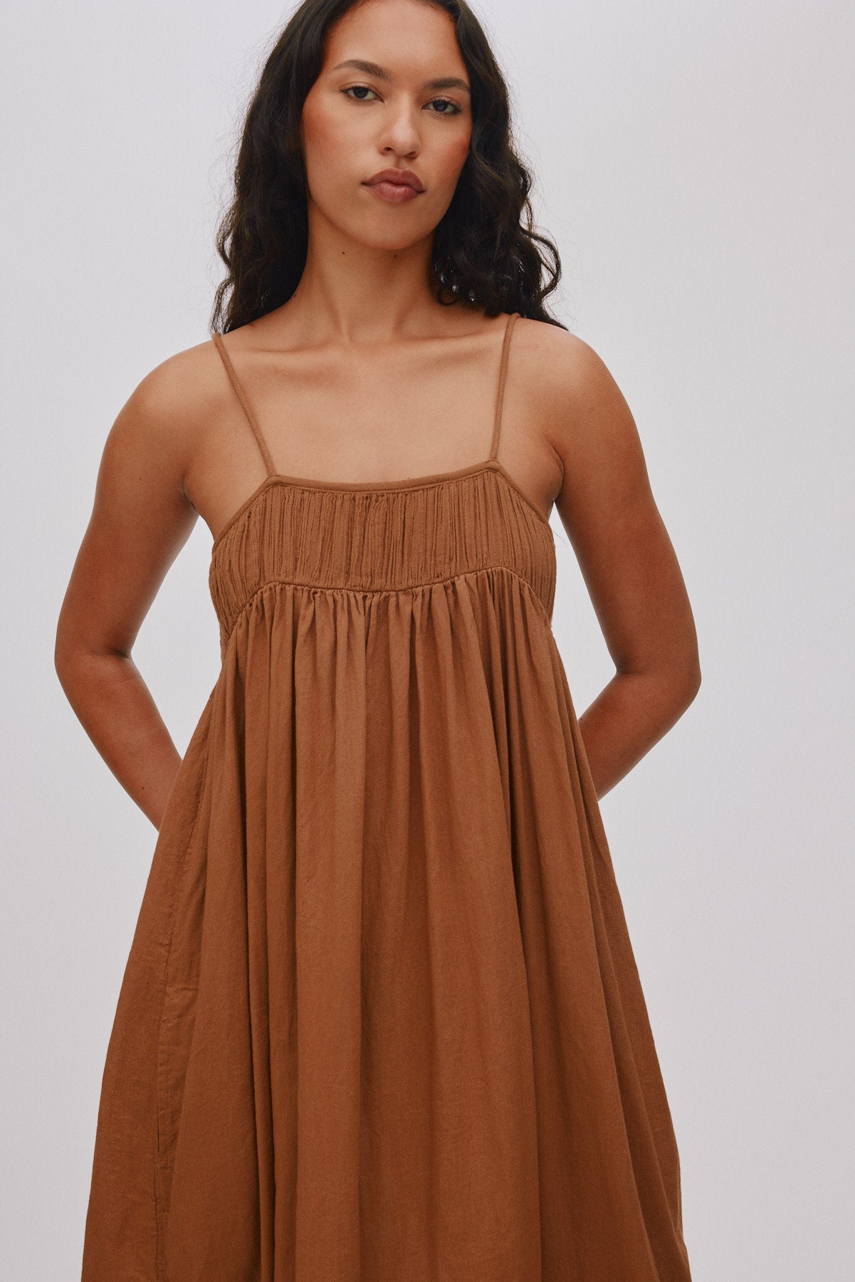 Dorrit - Cotton angel string dress I Chestnut 3 - Rabens Saloner