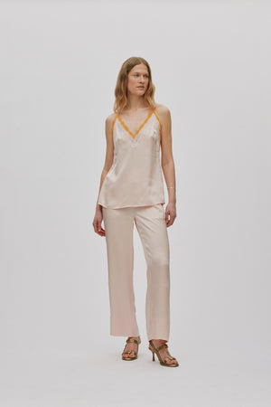 Soho - Contrast lace camisole top I Light rose Light rose XS 1 - Rabens Saloner