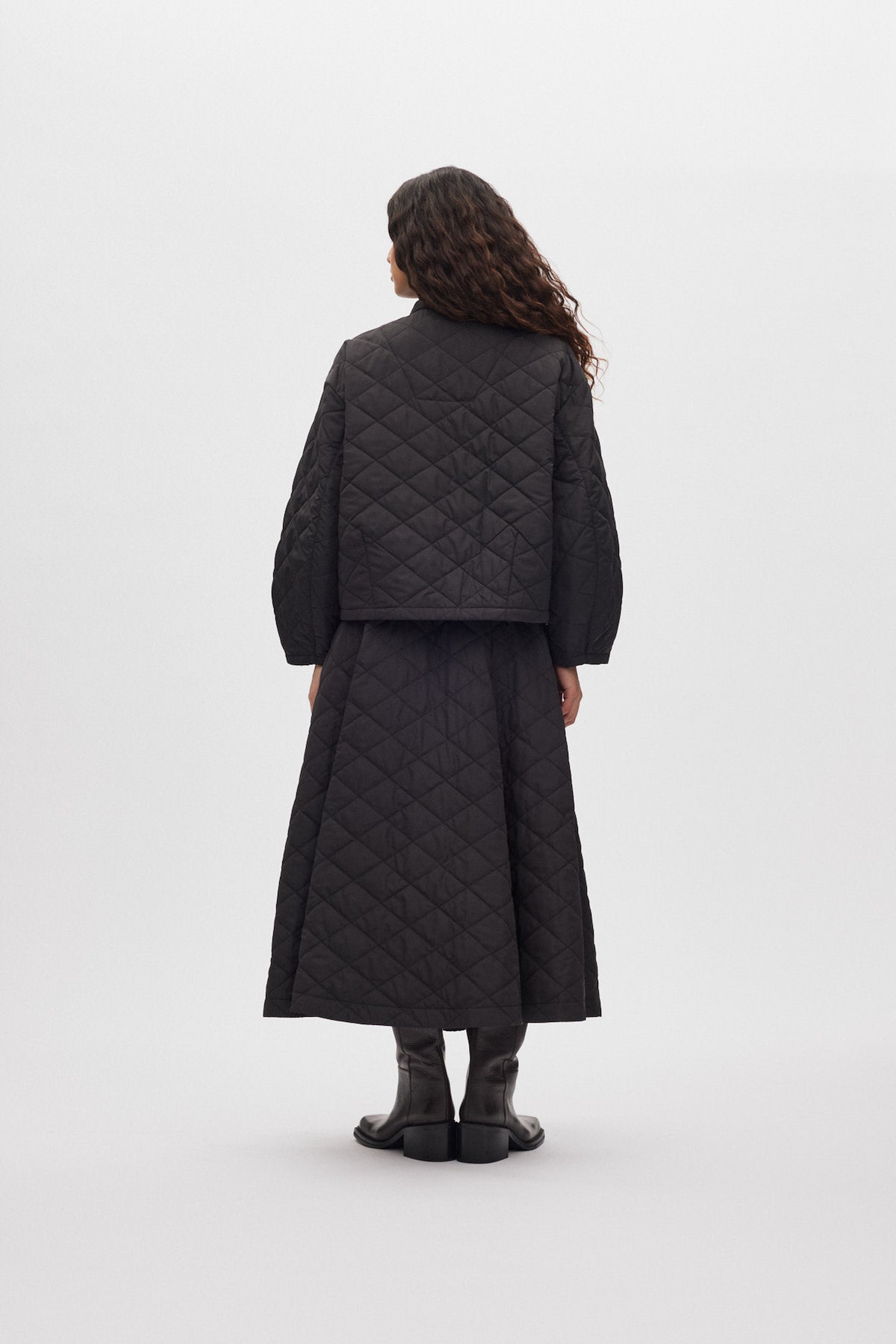 Rhea - Tech quilt jacket I Black 4 - Rabens Saloner