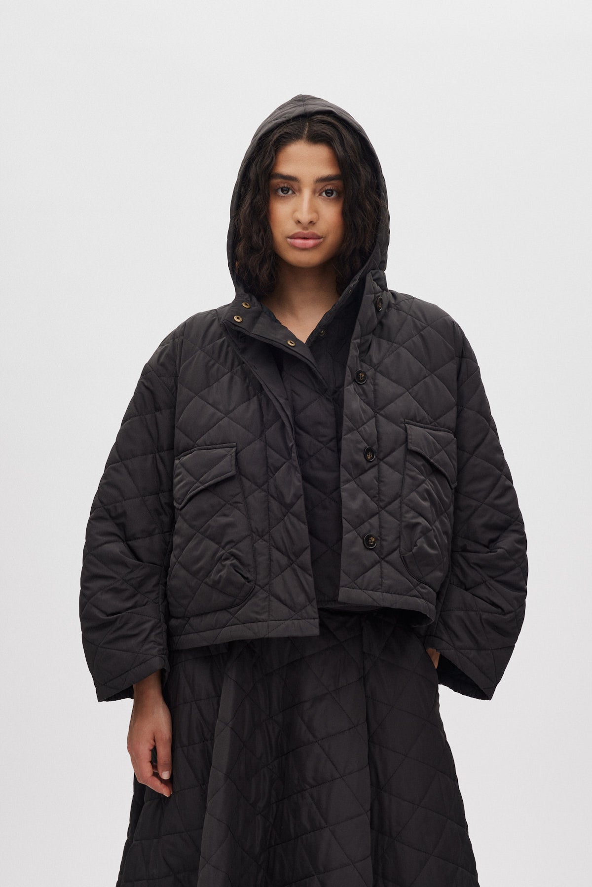 Rhea - Tech quilt jacket I Black 5 - Rabens Saloner