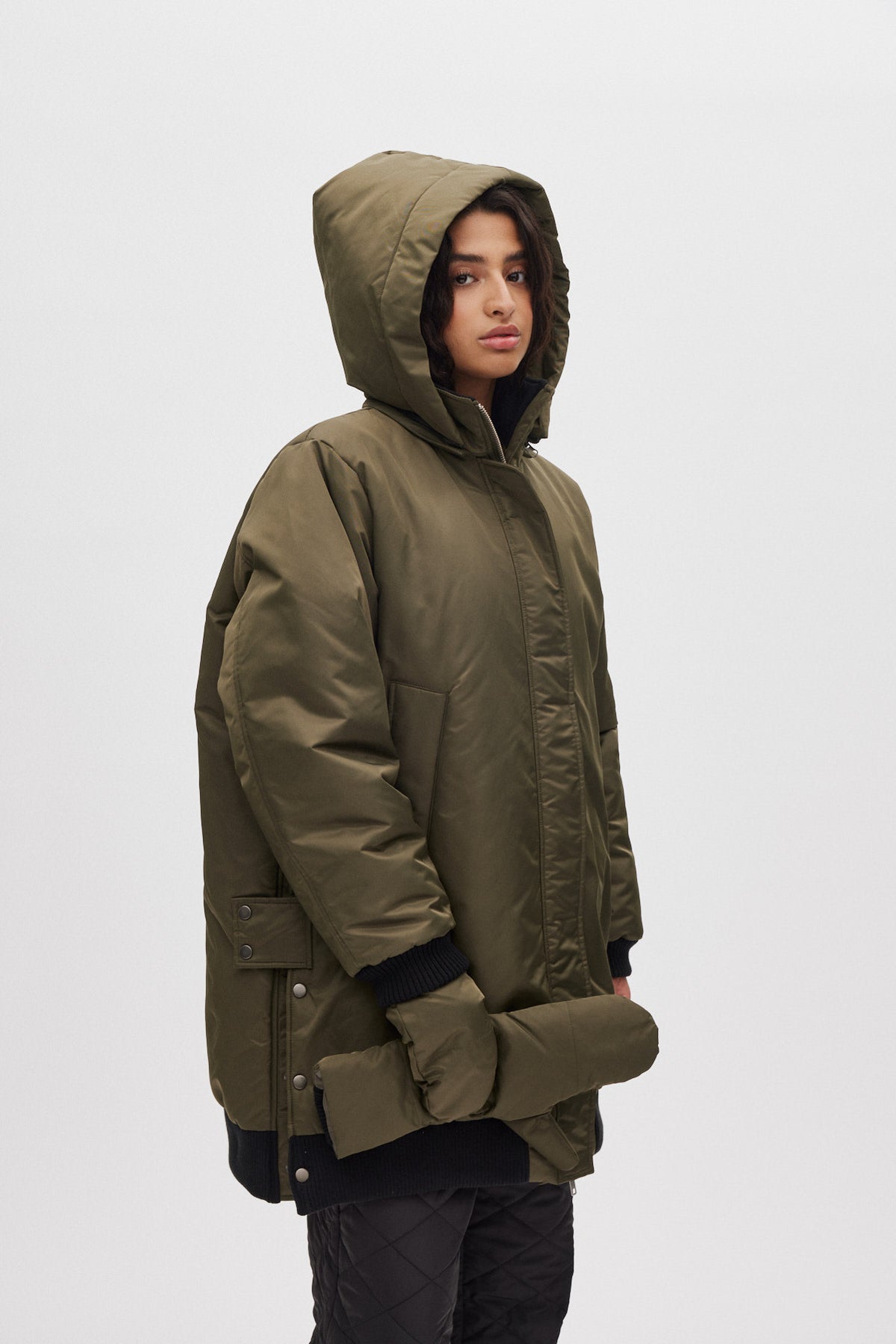 Siif - Padded tech coat I Olive night 2 - Rabens Saloner