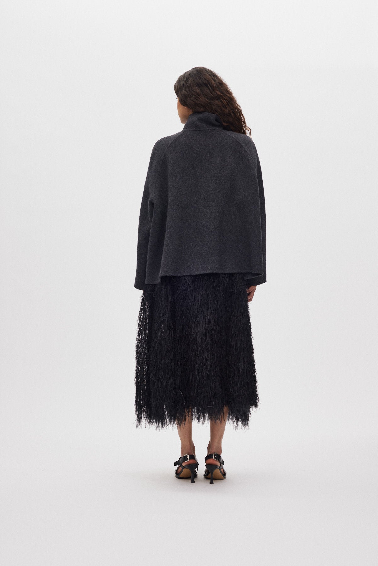 Magna - Plume combo full skirt I PRE-ORDER I Black 4 - Rabens Saloner