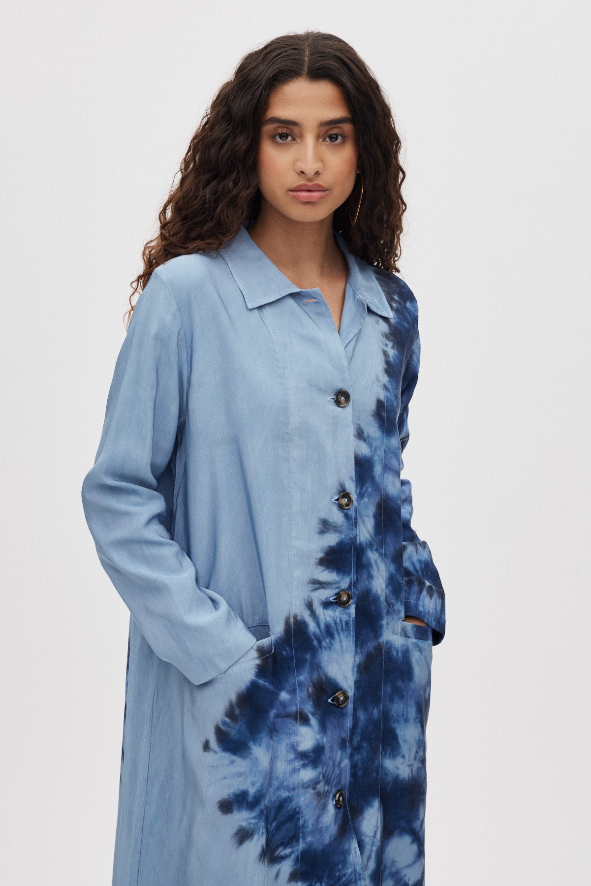 Celine - Lava long coat I Blue combo 2 - Rabens Saloner