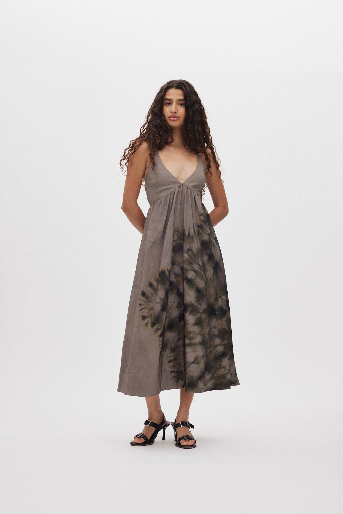 Maple - Lava v-front dress I Grey green combo Grey green combo XS 1 - Rabens Saloner
