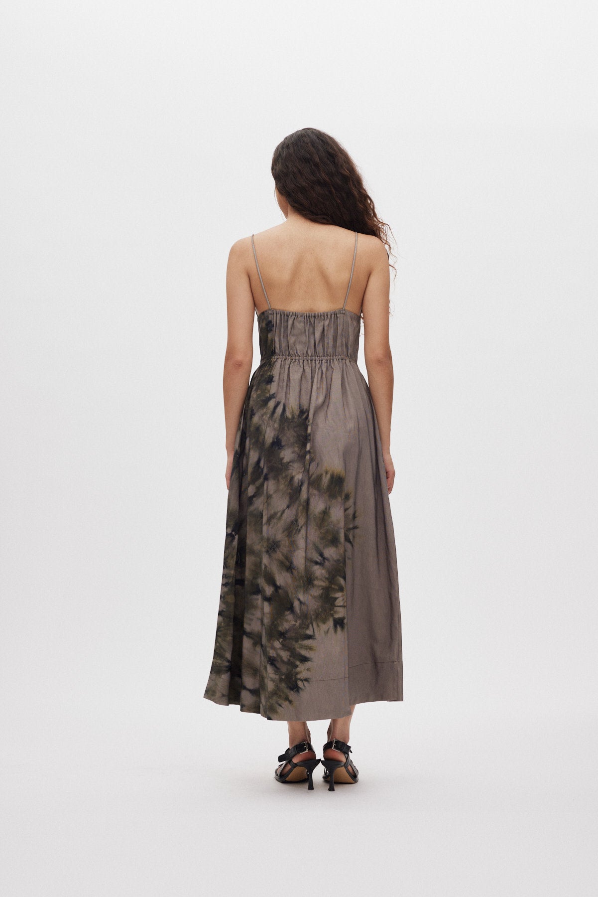 Maple - Lava v-front dress I Grey green combo 3 - Rabens Saloner