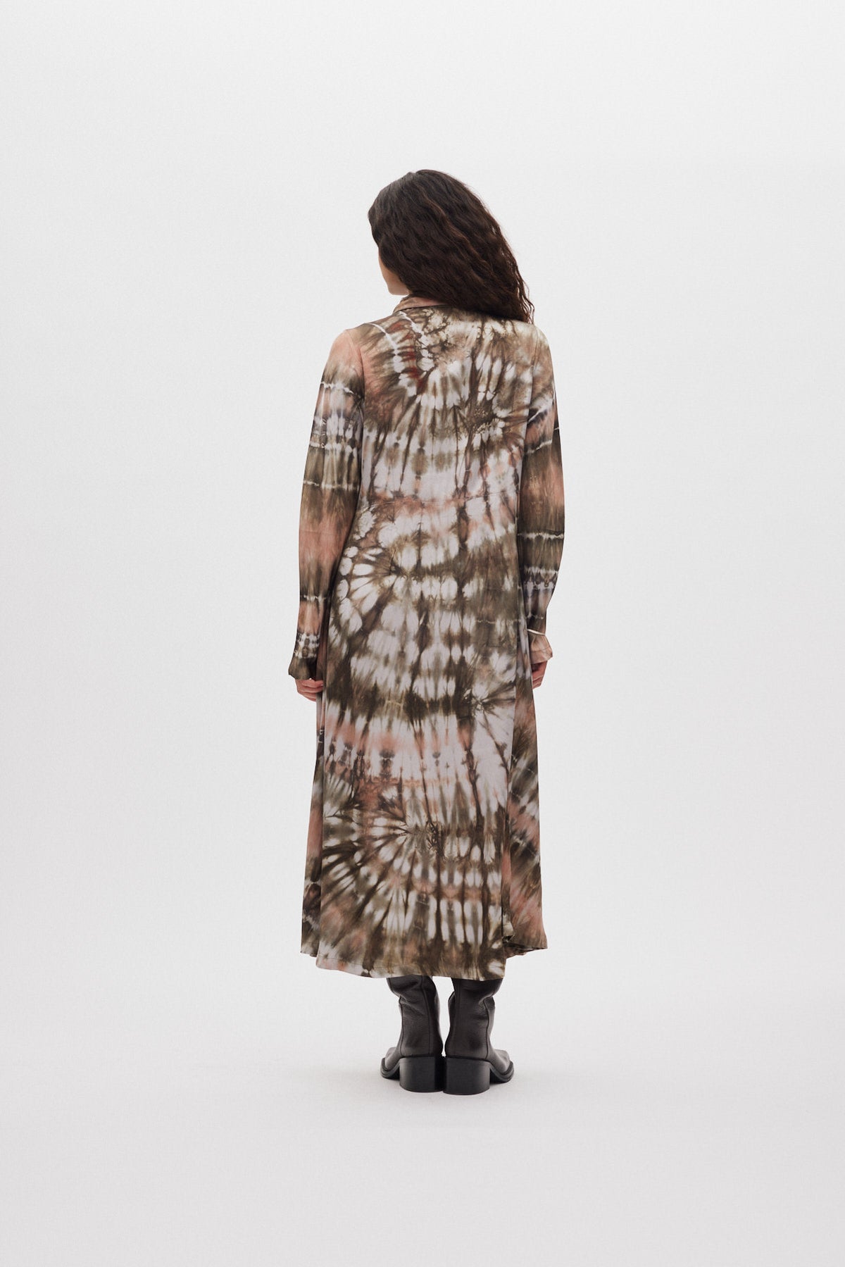 Vija - Lava button dress I Rust combo 3 - Rabens Saloner
