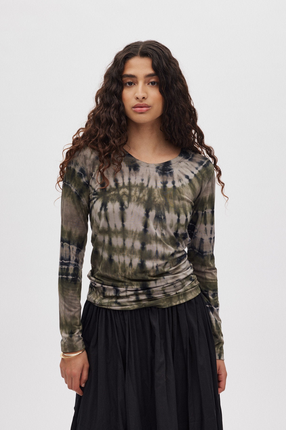 Xenia - Lava jersey t-shirt I Grey green combo 2 - Rabens Saloner